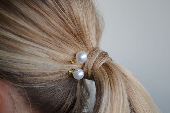 Peinados con perlas